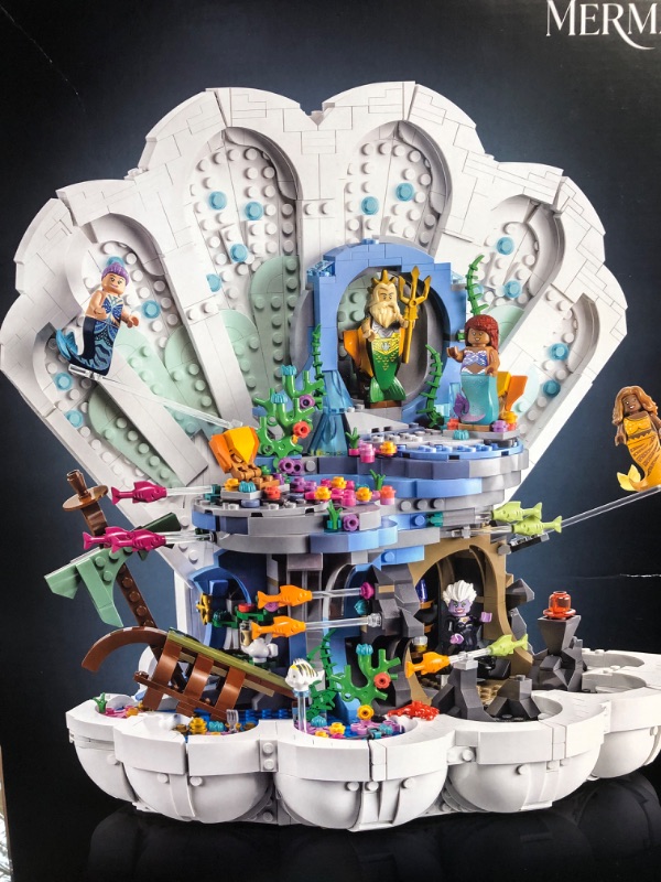 Photo 15 of *READ NOTES*
LEGO Disney The Little Mermaid Royal Clamshell 43225 Collectible Adult Building Set, Gift for Disney Princess Movie Fans Ages 18 and Up, Featuring Ariel, Ursula, King Triton, Sebastian and Flounder