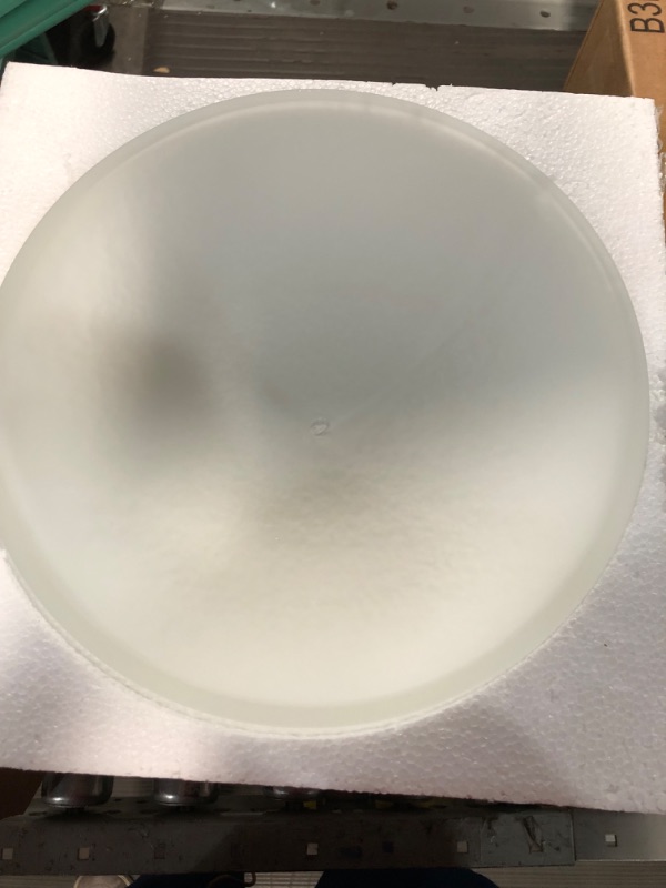 Photo 1 of Frosted Glass Ceiling Light Cover Replacement For Ceiling Mounted Fixture Or Ceiling Fan Replacement Globes 11.57" Dia x 3.58" Height- Glass Light Cover - Light Fixture Replacement Glass Frosted White