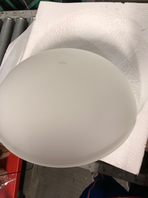 Photo 1 of Frosted Glass Ceiling Light Cover Replacement For Ceiling Mounted Fixture Or Ceiling Fan Replacement Globes 11.57" Dia x 3.58" Height- Glass Light Cover - Light Fixture Replacement Glass Frosted White