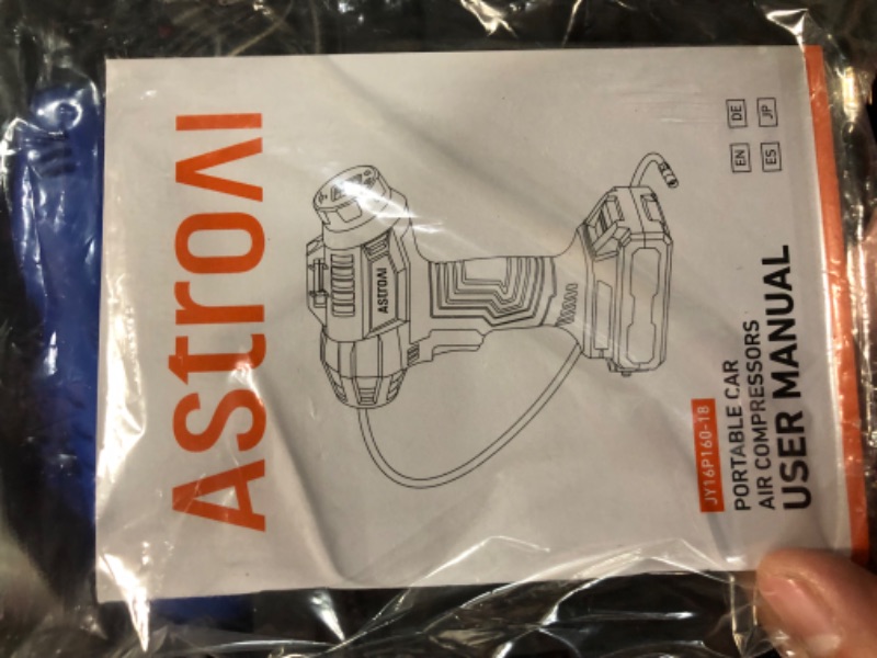 Photo 5 of **READ NOTES, MISSING PARTS**
AstroAI Cordless Tire Inflator Air Compressor 20V Rechargeable Battery Powered 160PSI Portable Handheld Air Pump 