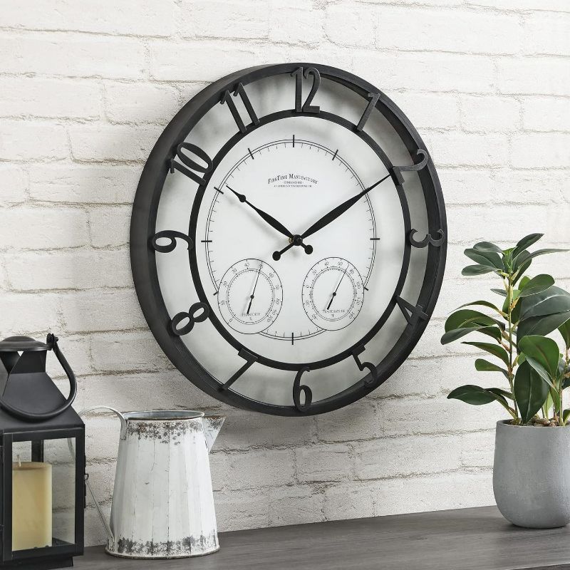 Photo 1 of FirsTime & Co. Park Outdoor Wall Clock, 18", Oil Rubbed Bronze
