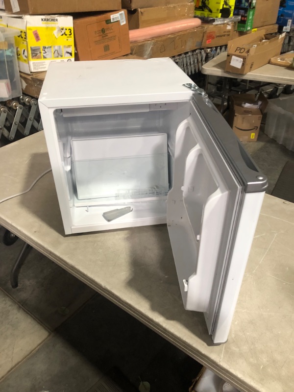 Photo 9 of ***NOT REFUNDABLE - NOT FUNCTIONAL - FOR PARTS ONLY - SEE COMMENTS***
BLACK+DECKER BCRK17W Compact Refrigerator Energy Star Single Door Mini Fridge with Freezer, 1.7 Cubic Ft., White White Mini Fridge