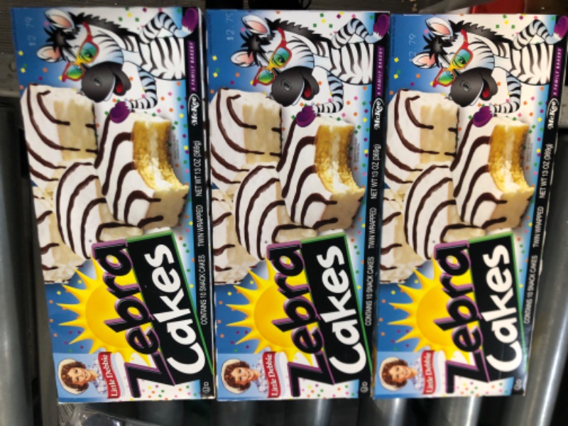 Photo 3 of NON REFUNDABLE BUNDLE OF 3 Little Debbie Zebra Cakes, 10 Twin-Wrapped Cakes, 13.0 oz Box, Pack of 0ne (1)