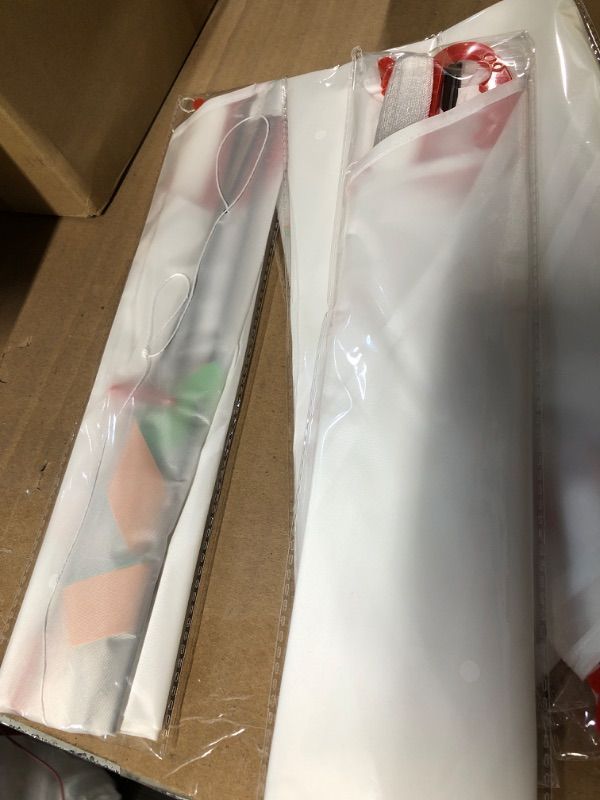 Photo 1 of *STOCK PIC FOR REFERENCE* Libima 4 Pack Kite Making Kit Bulk DIY Kite with Rainbow Ribbon and Kite String White Blank Coloring Kit