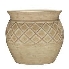 Photo 1 of ***USED - CHIPPED AND SCRATCHED***
allen + roth 18-in W x 15.8-in H Off-white Mixed/Composite Traditional Indoor/Outdoor Planter