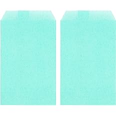 Photo 1 of *SET OF 2* Aqua Blue Mini Flat Greaseproof Paper Bags Envelopes for Small Treat Candy Wedding Confetti Tossing Notes Coin Stamps Seeds Soap, Pack of 100 by Quotidian (2 3/4'' x 4 1/2'') Aqua Blue 2¾x4¼ Inch (Pack of 100)