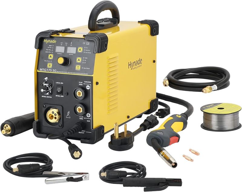 Photo 1 of 
hynade Mig Welder, Multi-Function 3 in 1 Tig Stick Spool Mig Welder MTG175 SG, Dual Voltage 110/220V Inverter Gas/Gasless Mig Welding Machine(MTG175SG)