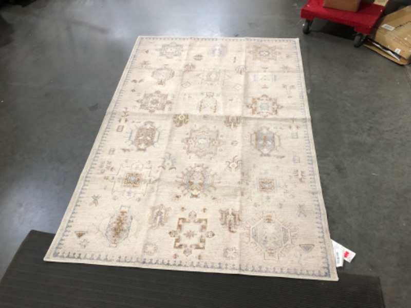 Photo 3 of ***USED - DIRTY - NO PACKAGING***
nuLOOM Krystin Distressed Machine Washable Area Rug - 4x6 Machine Washable Area Rug Transitional Beige/Ivory Rugs for Living Room Bedroom Dining Room Kitchen