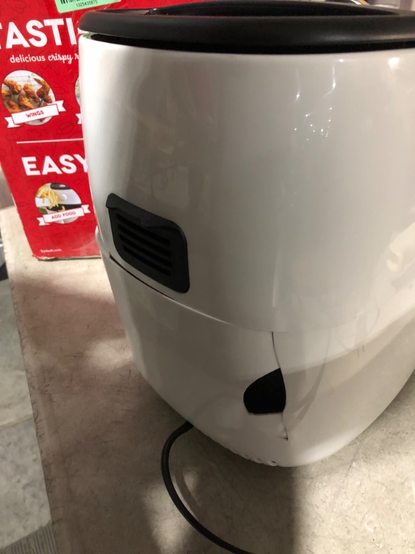 Photo 7 of **READ NOTES, MINOR DAMAGE**
Dash Dcaf200gbwh02 Tasti Crisp Electric Air Fryer Oven Cooker, 2.6qt