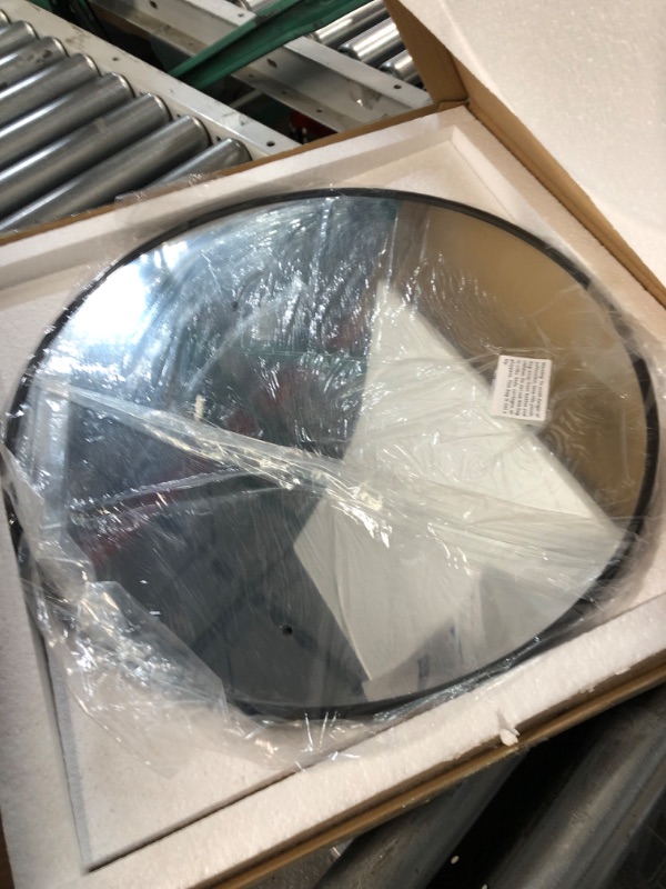 Photo 2 of  Round Mirror 20" Black Wall Mounted Circle Mirror