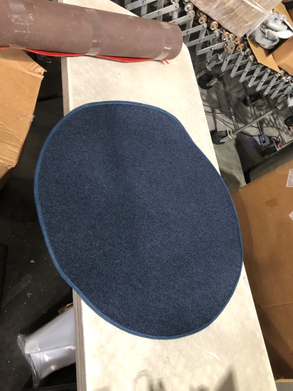 Photo 2 of ***USED - DIRTY - NO PACKAGING***
Broadway Collection Pet Friendly Indoor Outdoor Area Rugs Navy - 3' Round, (A-NEYLAND2-NAVY-3 Round)