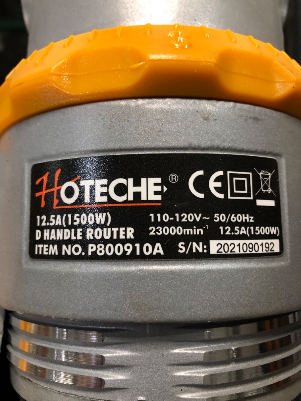 Photo 4 of Hoteche Wood Router 12.5Amp Power Router for woodworking Fixed Base Routing Machine with 1/4", 1/2" and 12mm Collet