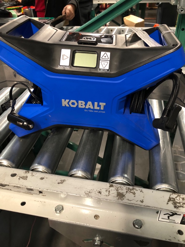 Photo 3 of Kobalt 120v & 12v Portable Air Compressor Inflator Tire Pump Nozzle Needles 120 PSI LED Display