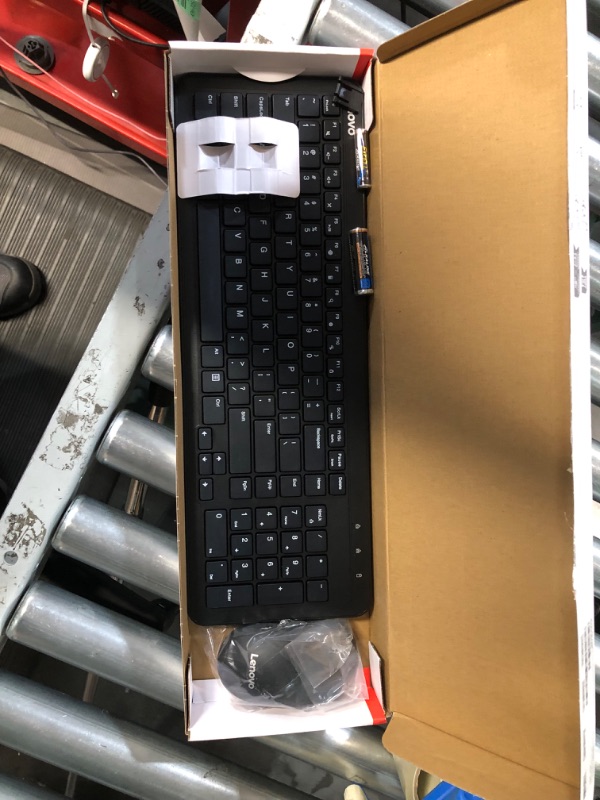 Photo 1 of Lenovo 300 Wireless Combo Keyboard and Mouse, 2.4 GHz Nano USB-A Receiver, Batteries Included