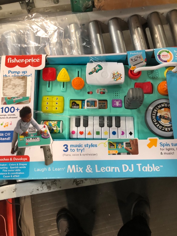 Photo 2 of Fisher-Price Laugh & Learn Baby & Toddler Toy Mix & Learn Dj Table with Smart Stages Learning & Activities for Ages 6+ Months Standard Packaging