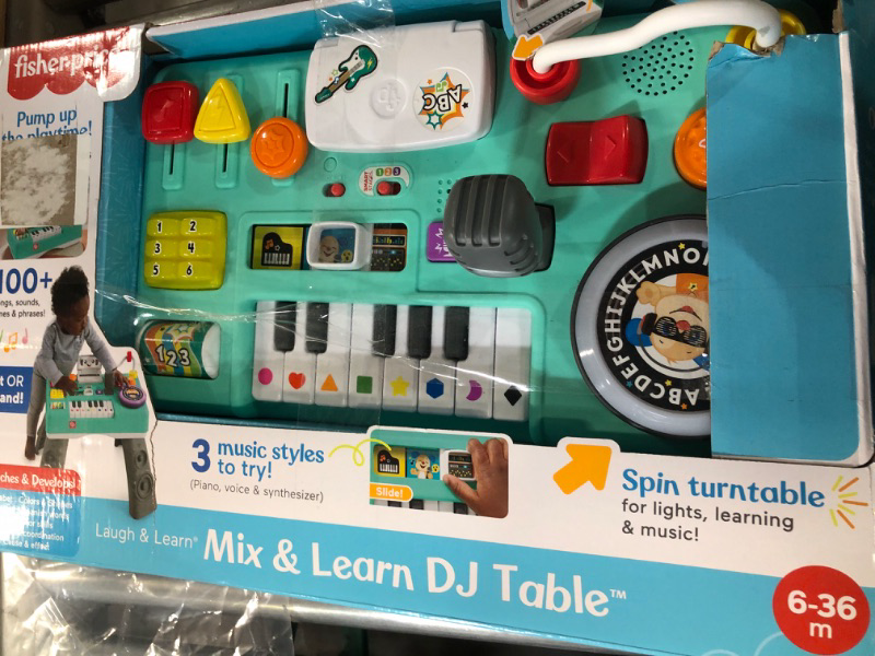 Photo 3 of Fisher-Price Laugh & Learn Baby & Toddler Toy Mix & Learn Dj Table with Smart Stages Learning & Activities for Ages 6+ Months Standard Packaging