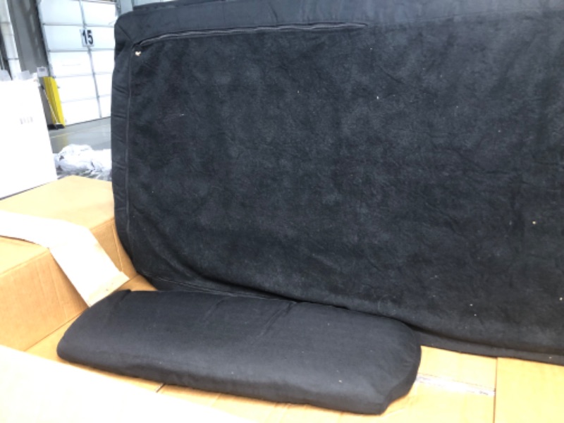 Photo 5 of PARTS ONLY, SEE PICS* 79.5" Left Hand Facing Sectional Sofa Couch with 2 Detachable Armrest Pillows- Black