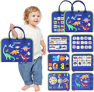Photo 1 of (SIMILAR TO STOCK PHOTO) 
UKKUER Busy Board for Toddlers, Busy Book Old Toddlers Preschool Learning Activities with Alphabet Number, Animal Travel Toys Gifts for Plane Car Motor Skills