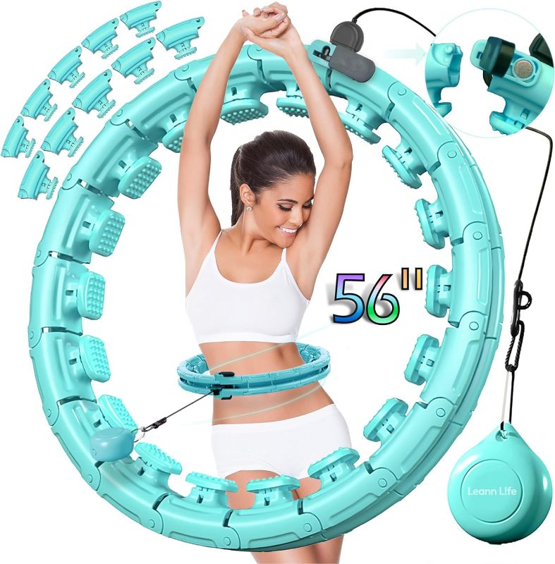 Photo 1 of (SIMILAR TO STOCK PHOTO) Detachable Knots, Newest Magnetic Lock Smart Weighted Hula Hoop for Adults Weight Loss, Infinity Hoop Plus Size, Children Adult Home Outdoors, Fitness Exercise, Abdominal Toner