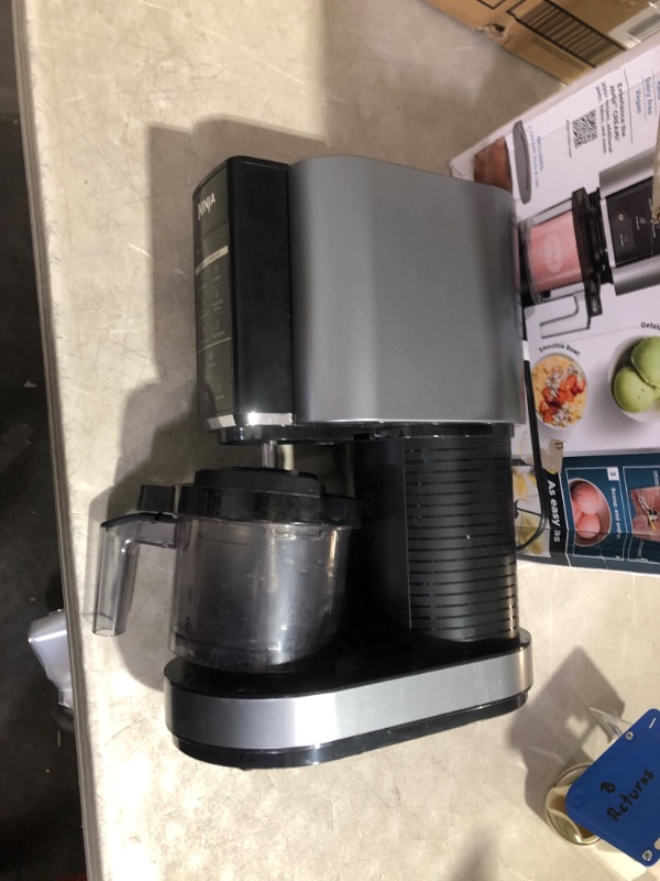 Photo 4 of ***NONREFUNDABLE - NOT FUNCTIONAL - FOR PARTS ONLY - SEE COMMENTS***
Ninja NC301 CREAMi Ice Cream Maker, for Gelato, Mix-ins, Milkshakes, Sorbet, Smoothie Bowls & More, 7 One-Touch Programs, with (2) Pint Containers & Lids, Compact Size, Perfect for Kids,