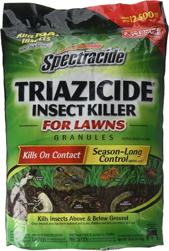 Photo 1 of (READ FULL POST) Spectracide Triazicide Insect Killer For Lawns Granules, 10 lb Bag (Pack of 4) , Kills All Listed Lawn-Damaging Insects
