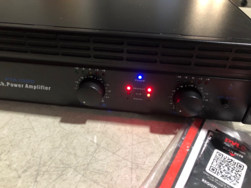 Photo 4 of ***USED - LIKELY MISSING PARTS - UNABLE TO VERIFY FUNCTIONALITY***
PyleUsa 2-Channel Bluetooth Power Amplifier - 2000W Bridgeable Rack Mount Pro Audio Sound Wireless Home Stereo Receiver w/TRS XLR Input,LCD, Bridge Mode, Cooling Fan - Entertainment Speake