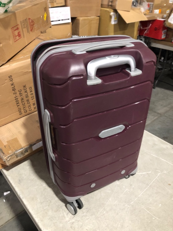 Photo 2 of ***USED - DIRTY - SCUFFED AND SCRAPED - NO PACKAGING - DEFAULT CODE IS 0-0-0***
Samsonite Freeform Hardside Expandable with Double Spinner Wheels, Carry-On 21-Inch, Merlot