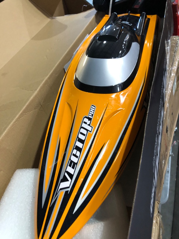 Photo 2 of VOLANTEXRC Brushless RC Boat VectorSR80 Pro, 50MPH 32.5” High Speed Remote Control Boat, Fast Racing Boat with Self-Righting&Durable Metal Parts for Adults (798-4P RTR)