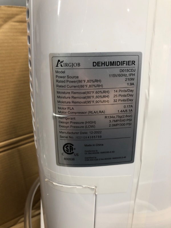 Photo 3 of 32-Pint Dehumidifier for Basement and Large Room - 2000 Sq. Ft, Quiet Dehumidifier for Large Capacity Room Home Bathroom Basements - Auto Continuous Drain Remove Moisture, With Child Lock 2000Sq.Ft.