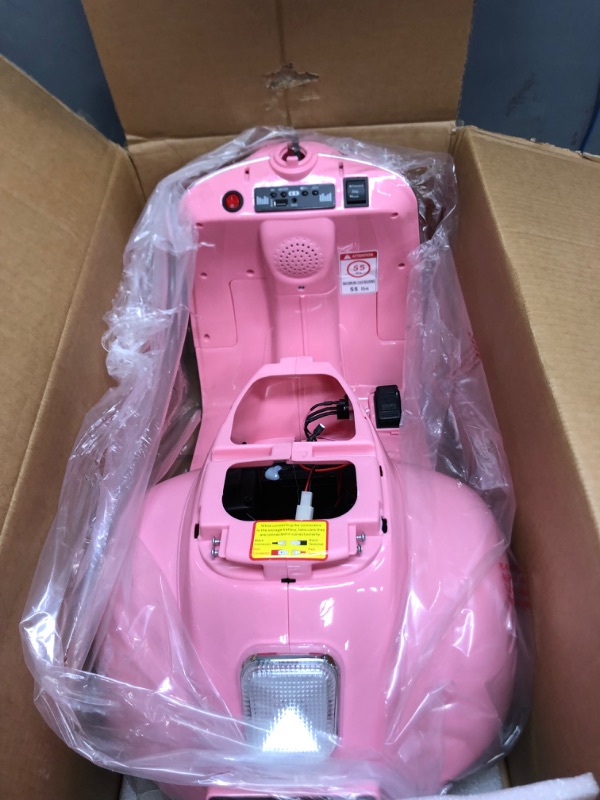 Photo 2 of Mestari Kids Ride on Motorcycle 3 Wheels Stable Bike Electric Tricycle Slow Start Forward/Reverse LED MP3 Horn Music Foot Drive Aged 3+ Pink one seat Pink