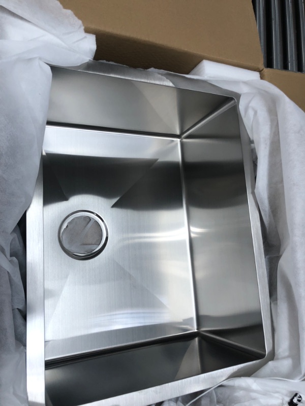 Photo 2 of 23 Bar Sink Stainless Steel - Sarlai 23" x 18" Undermount Kitchen Sink Single Bowl 16 Gauge Stainless Steel RV Camper Wet Bar Prep Sink Basin 23"x18"x10" Stainless Steel