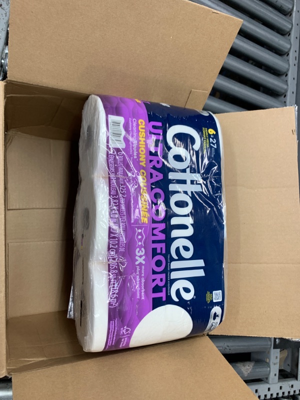 Photo 2 of Cottonelle Ultra Comfort Toilet Paper with Cushiony CleaningRipples Texture, 24 Family Mega Rolls (24 Family Mega Rolls = 108 regular rolls) (4 Packs of 6 Rolls) 325 Sheets per Roll