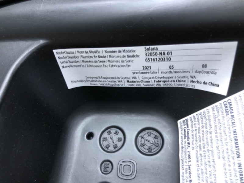 Photo 1 of Diono Solana 2022, No Latch, Single Backless Booster Car Seat, Lightweight, Machine Washable Covers, Cup Holders, Charcoal Gray NEW! Single Charcoal Gray