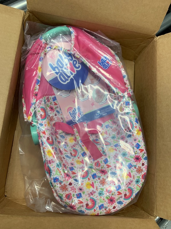 Photo 1 of Baby Alive: Deluxe Doll Car Seat - Pink & Rainbow - 3-in-1, Fits Dolls Up to 18", Multifunctional Unit That Can Be Used As A Doll Carrier Or A Feeding Chair, Pretend Play for Kids Ages 3+