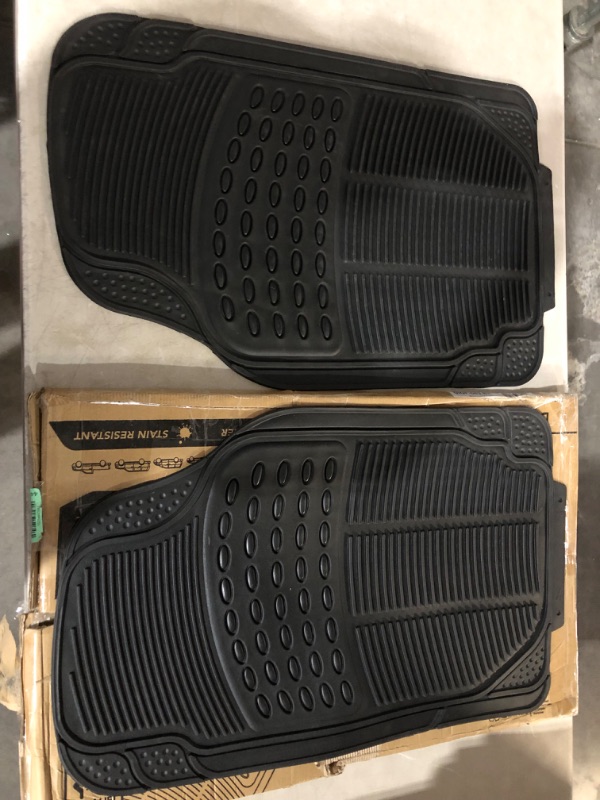 Photo 3 of BDK ProLiner Floor Mats for Cars Trucks SUV, Black 3-Piece Heavy Duty Car Mats with Universal Fit Design, All Weather Car Floor Liners
