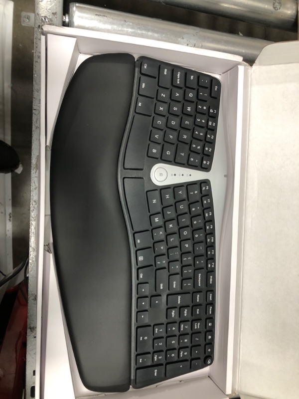 Photo 2 of Nulea Wireless Ergonomic Keyboard, 2.4G Split Keyboard with Cushioned Wrist and Palm Support, Arched Keyboard Design for Natural Typing, Compatible with Windows/Mac