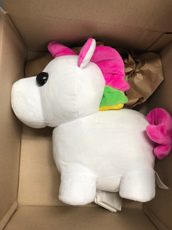 Photo 2 of Adopt Me! Neon Unicorn 12-Inch Light-Up Plush - Soft and Cuddly - Three Light-Up Modes - Directly from The #1 Game, Toys for Kids - Ages 6+