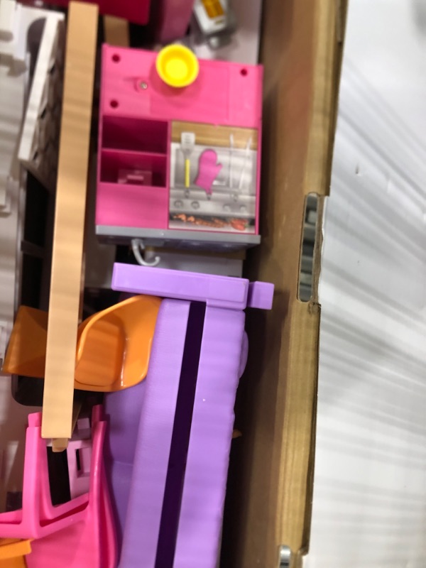 Photo 2 of Barbie DreamHouse Dollhouse with 70+ Accessories, Working Elevator & Slide, Transforming Furniture, Lights & Sounds Wheelchair Accessible Elevator