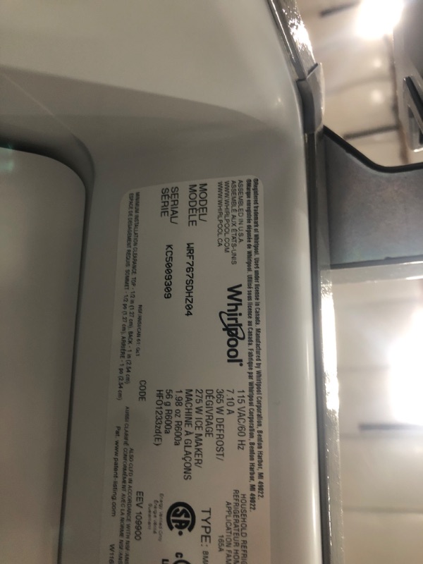 Photo 6 of Whirlpool 26.8-cu ft French Door Refrigerator with Dual Ice Maker (Fingerprint Resistant Stainless Steel) ENERGY STAR
