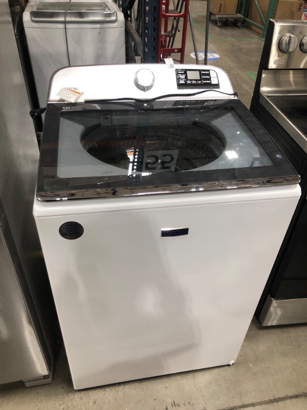 Photo 2 of Maytag Smart Capable 5.3-cu ft High Efficiency Impeller Smart Top-Load Washer (White) ENERGY STAR
