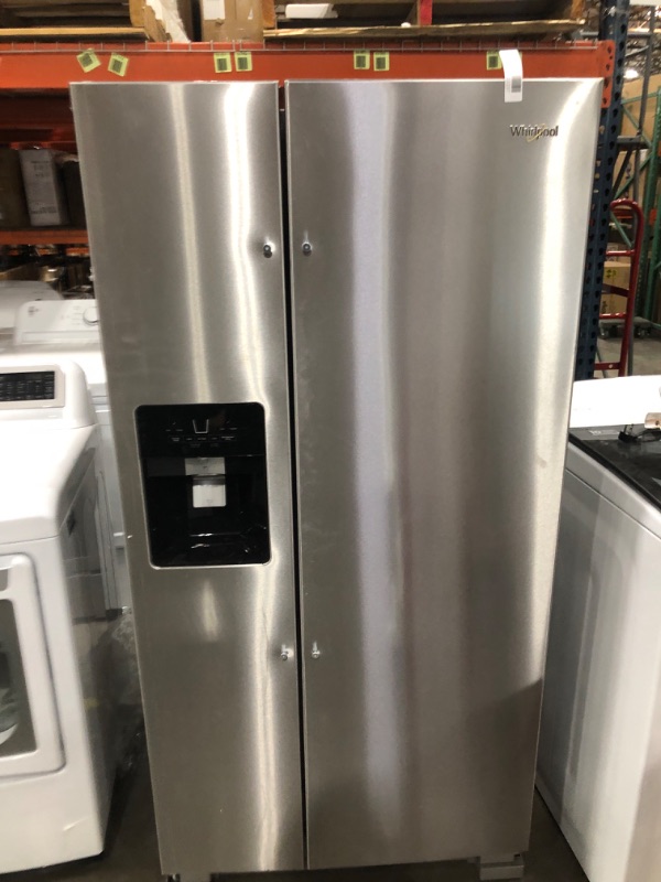 Photo 2 of Whirlpool 21.4-cu ft Side-by-Side Refrigerator with Ice Maker (Fingerprint Resistant Stainless Steel)
