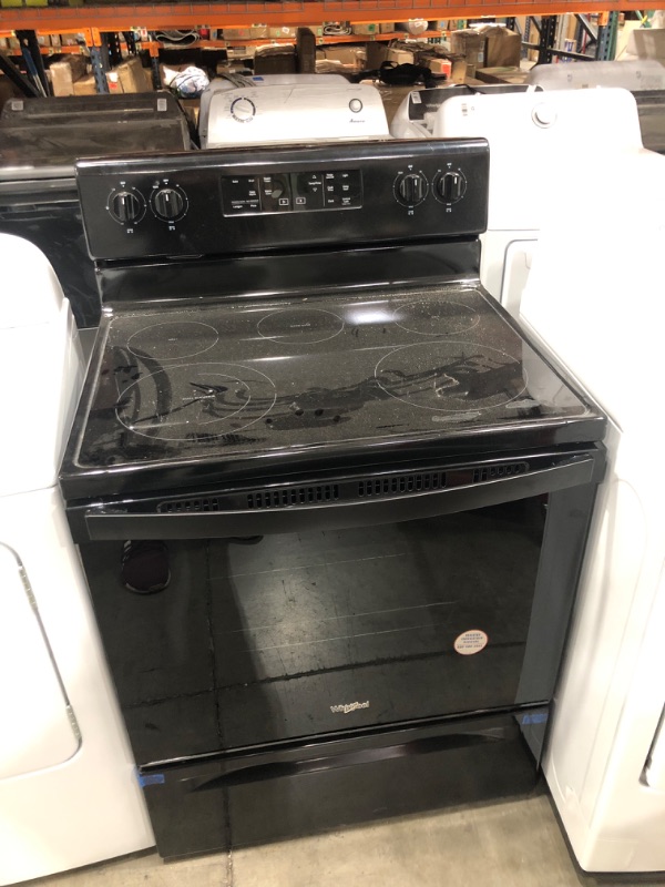 Photo 3 of 5.3 cu. ft. Electric Range with Steam Clean and 5 Elements in Black
