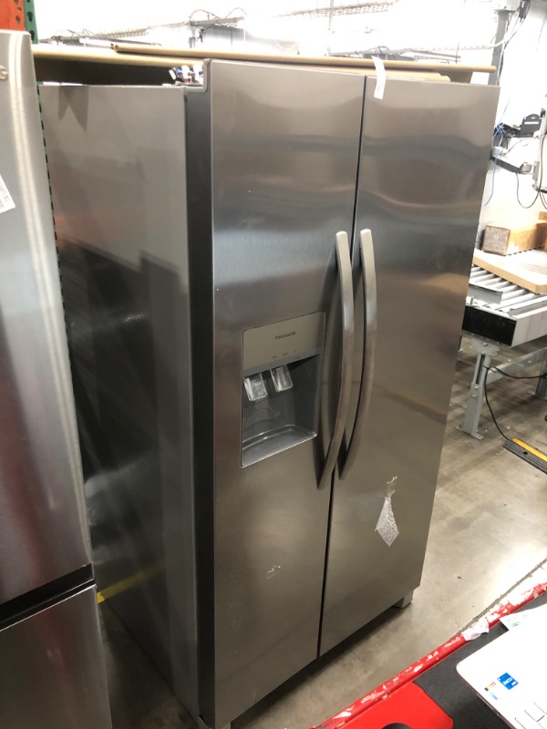 Photo 3 of GE 36" Stainless Steel Side by Side Refrigerator, Open Box, GSS25IYNXHFS
