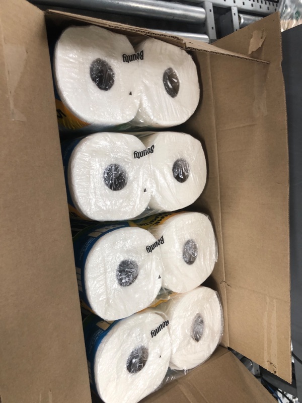 Photo 2 of Bounty Quick Size Paper Towels, White, 4 Packs Of 2 Family Rolls = 8 Family Rolls