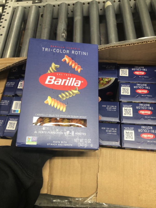 Photo 3 of **EXPIRES JN09/2024**  Barilla Tri-Color Rotini Pasta, 12 oz. Box (Pack of 16) - Non-GMO Pasta Made with Durum Wheat Semolina - Kosher Certified Pasta
