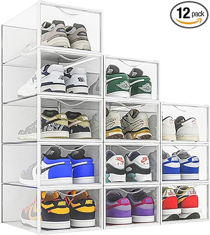 Photo 1 of 12pcs shoe rack plastic bins