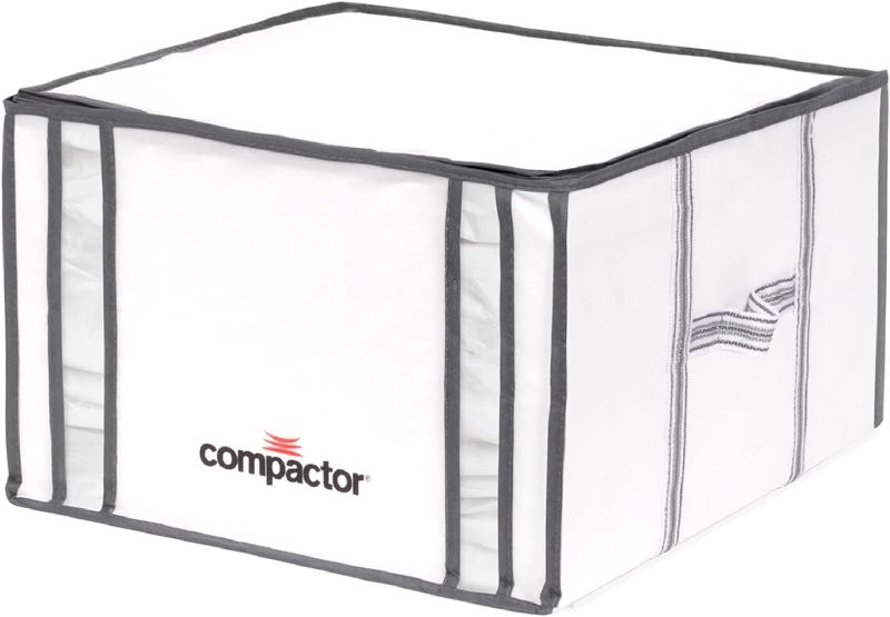 Photo 1 of Compactor Vacuum Storage Bag M | Polypropylene + Nylon | Space Saver Vacuum Storage Bags for Clothes, Comforters & Blankets | Ultimate Storage Solution for Wardrobe, Moving | White Semi-Rigid Box |
