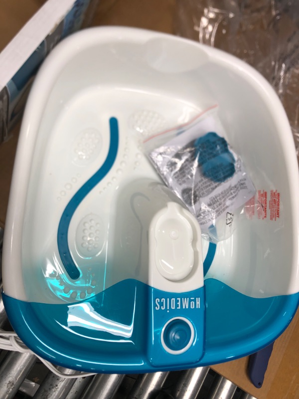 Photo 1 of HoMedics Bubble Mate Foot Spa, Toe Touch Controlled Foot Bath with Invigorating Bubbles and Splash Proof, Raised Massage nodes and Removable Pumice Stone