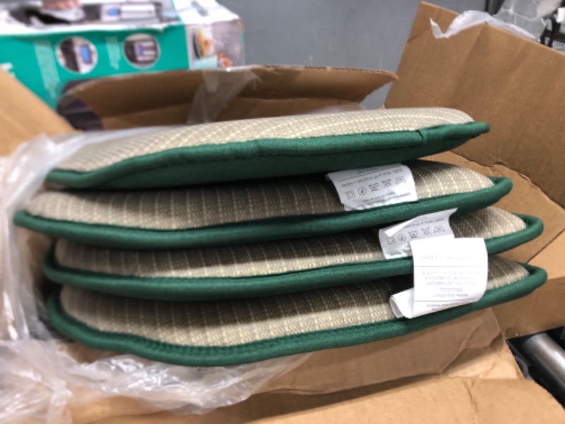 Photo 1 of 4pk chair cushions (green)