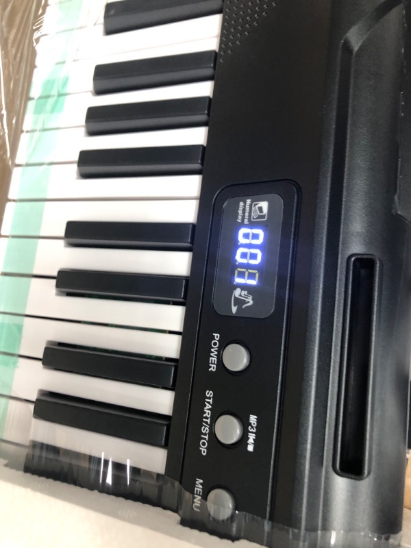 Photo 3 of 88 Key Digital Piano, Portable Electronic Keyboard Piano with Music Stand, Power Supply, Sustain Pedal, Bluetooth, MIDI, for Beginner Professional at Home, Stage